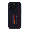Red Bull Raudona Bull Raudona Bull silikoninis Vertical Logo MagSafe Apple iPhone 16 Pro dėklas telefonui mėlynos spalvos