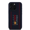 Red Bull Raudona Bull Raudonas BULL dėklas skirtas Apple iPhone 15 Pro compatible with MagSafe RBHMP15L24SIOLRV (Silicone Oversize Vertical Logo) mėlynos spalvos