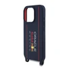 Red Bull Raudona Bull Raudona Bull silikoninis Vertical Logo MagSafe Case + Crossbody Strap for iPhone 16 Pro Max dėklas telefonui mėlynos spalvos