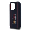 Red Bull Raudona Bull Raudonas BULL dėklas skirtas Apple iPhone 15 Pro compatible with MagSafe RBHMP15L24SIOLRV (Silicone Oversize Vertical Logo) mėlynos spalvos