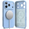 Dėklas RINGKE SILICONE MAGNETIC MAGSAFE iPhone 17 PRO MAX / 18 PRO MAX ŠVIESIAI MĖLYNAS