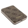 Apple iPhone 15 Guess dėklas + Powerbank MagSafe 4G Metal Logo 5000mAh (GUBPM5P15S4GEMGW) rudos spalvos