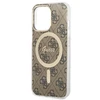 Set Guess GUBPP13LH4EACSW Case+ Charger Apple iPhone 13 Pro dėklas telefonui rudos spalvos 4G Print MagSafe