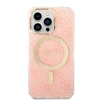 Apple iPhone 13 Pro Max Guess dėklas 4G Print MagSafe + Belaidis Įkroviklis (GUBPP14SH4EACSB) rožinės spalvos