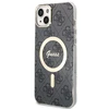 Apple iPhone 14 Guess dėklas 4G Print MagSafe + Belaidis Įkroviklis (GUBPN61H4EACSP) juodos spalvos