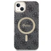 Apple iPhone 14 Guess dėklas 4G Print MagSafe + Belaidis Įkroviklis (GUBPN61H4EACSP) juodos spalvos