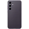 Dėklas „Samsung Galaxy S24+“ veganiškas odinis dangtelis tamsiai violetinis
