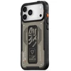 Dėklas Skinarma Aegis skirtas Apple iPhone 17 Pro Max Magnetic Charging + Grip Stand pilkos spalvos