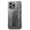 Skinarma dėklas Helio Apple iPhone 16 Pro Max 6.9" Magnetic Charging + Grip Stand titanium