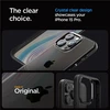 Spigen Crystal Hybrid, matte dėklas telefonui juodos spalvos – Apple iPhone 15 Pro