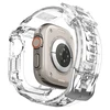 „Spigen Rugged Armor Pro“ dėklas – apyrankė su dėklu, skirta „Apple Watch Ultra“ 49 mm (skaidrus)