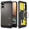 Spigen Tough Armor MagSafe dėklas skirtas Samsung Galaxy S25 Edge – Gray/juodos spalvos