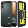 Spigen Tough Armor MagSafe dėklas skirtas Samsung Galaxy S25 Edge – Žalias/juodos spalvos