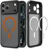 Spigen Ultra Hybrid Mag MagSafe dėklas, skirtas iPhone 18 Pro Max / 17 Pro Max, juodas-oranžinis