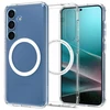 SPIGEN dėklas ULTRA HYBRID MAG suderinamas su MagSafe, skirtas S25 skaidrus / baltas