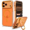 Dėklas Spigen Ultra Hybrid OPTIK S MagSafe iPhone 17 Pro / 18 Pro SKAIDRUS/ORANŽINIS