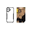 Tactical Quantum Stealth dėklas skirtas Apple iPhone 16 skaidrus ir juodos spalvos