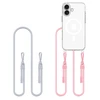 Dėklas Apple iPhone 16 Tech-Protect Flexair Chain MagSafe Pilkas & Rožinė transparent
