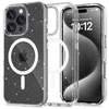 Apple iPhone 16 Pro Max Tech-Protect FlexAir Hybrid MagSafe Glitter dėklas telefonui skaidrus