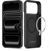 Dėklas Tech-Protect ION CARBON MagSafe iPhone 17 Pro Max / 18 Pro Max Juodas/SIDABRINIS