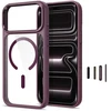 Dėklas Tech-Protect Magmat Magsafe CC do iPhone 17 Pro Max / 18 Pro Max dark cherry/clear