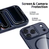 „Tech-Protect MagMat MagSafe“ dėklas, skirtas „iPhone 17 Pro Max“ – permatomas – tamsiai mėlynas Mėlyna