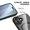 „Tech-Protect MagMat MagSafe“ dėklas, skirtas „iPhone 17“ – skaidrus, juodas