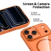 „Tech-Protect MagMat MagSafe“ dėklas, skirtas „iPhone 17 Pro Max“ – permatomas oranžinis