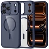 „Tech-Protect MagMat MagSafe“ dėklas, skirtas „iPhone 17 Pro“ – permatomas tamsiai mėlynas Mėlyna