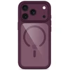 Tech-Protect MagOne CC MagSafe Case + Tempered Glass 2 vnt. for iPhone 18 Pro / 17 Pro - Clear Burgundy