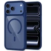 Tech-Protect MagOne MagSafe CC Case + Tempered Glass 2 vnt. for iPhone 18 Pro / 17 Pro - Clear Navy Mėlyna