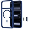 Tech-Protect MagOne MagSafe CC Case + Tempered Glass 2 vnt. for iPhone 18 Pro / 17 Pro - Clear Navy Mėlyna
