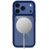 Tech-Protect MagOne MagSafe CC Case + Tempered Glass 2 vnt. for iPhone 18 Pro / 17 Pro - Clear Navy Mėlyna