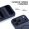 „Tech-Protect Magpeak Magsafe CC“ dėklas, skirtas „iPhone 17 Pro“ – matinės mėlynos spalvos Mėlyna