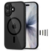„Tech-Protect Magpeak Magsafe CC“ dėklas, skirtas „iPhone 17“ – skaidrus, juodas