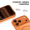 „Tech-Protect Magpeak Magsafe CC“ dėklas, skirtas „iPhone 17 Pro Max“ – matinis oranžinis