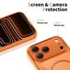 „Tech-Protect Magpeak Magsafe CC“ dėklas, skirtas „iPhone 17 Pro“ – permatomas oranžinis