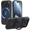 Tech-Protect MagRing MagSafe dėklas skirtas Apple iPhone 17 Pro – matinis juodos spalvos