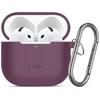 Dėklas TECH-PROTECT silikoninis pakabukas Apple AirPods 4 / 5 bordo spalvos