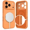 „Tech-Protect“ silikoninis „MagSafe“ dėklas, skirtas „iPhone 17 Pro Max“ – oranžinis