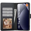 Dėklas Tech-Protect Wallet Xiaomi Redmi Note 15 Pro 5G matinės juodos spalvos