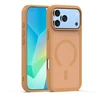 Dėklas Telforceone Mag Matt case for iPhone 17 Pro 6,3" / iPhone 18 Pro 6,3" ruda big hole