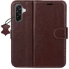 Dėklas Telforceone Smart Luxe leather case for Samsung Galaxy S25 FE / S26 FE ruda