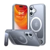 Dėklas Torras Pstand serija su iPhone 16 Plus (titano pilka)