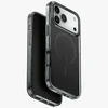 UNIQ Clario dėklas skirtas Apple iPhone 17 Pro Max Magclick Charging juodos spalvos