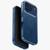 UNIQ Clario dėklas skirtas Apple iPhone 17 Pro Magclick Charging mėlynos spalvos