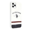 Dėklas „Us Polo Assn“ „US Polo“ USHCN65PCSTRB „iPhone 11 Pro Maxbaltos spalvos trispalvių raštų kolekcija“