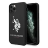 Dėklas „Us Polo Assn US Polo“ USHCN65SLHRBK „iPhone 11 Pro Maxjuodos spalvos silikoninė kolekcija“