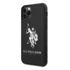Dėklas „Us Polo Assn US Polo“ USHCN65SLHRBK „iPhone 11 Pro Maxjuodos spalvos silikoninė kolekcija“