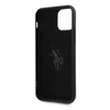 Dėklas „Us Polo Assn US Polo“ USHCN65SLHRBK „iPhone 11 Pro Maxjuodos spalvos silikoninė kolekcija“